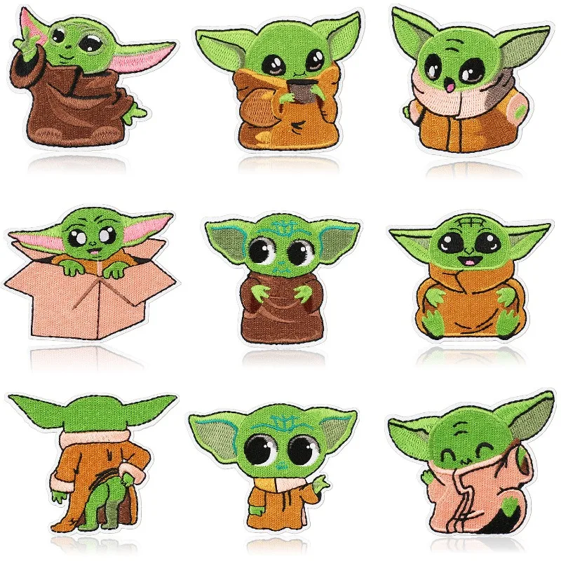 Baby Yoda Clothing - 9 Parches de Personajes de Star