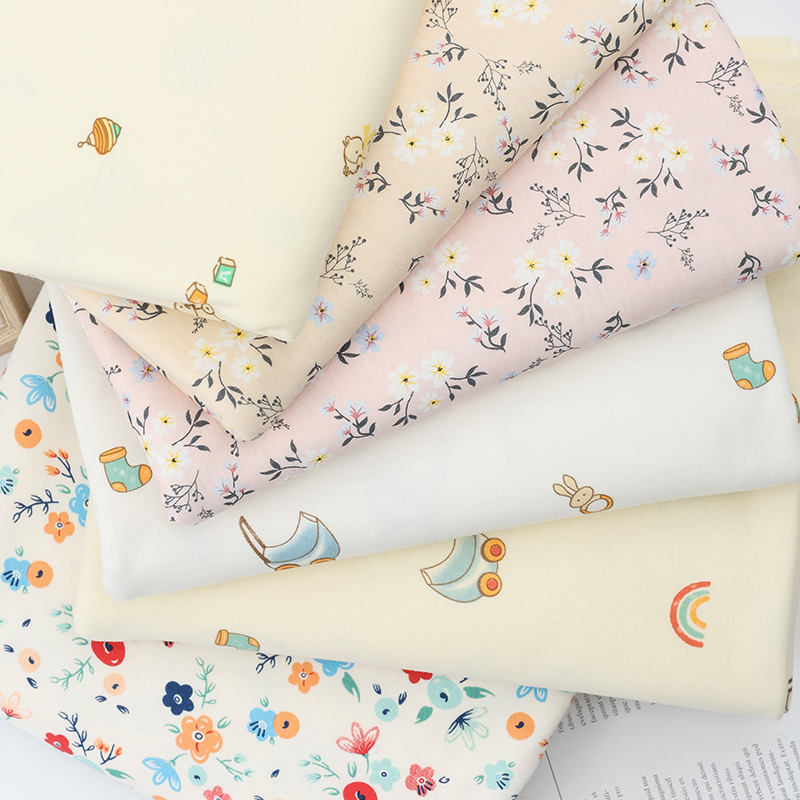 Baby Clothing Sewing - Tela de punto estampada de algodón