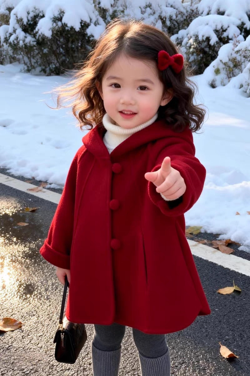 Abrigo de lana para niñas, oto - Baby Clothing Winter reseña y precio