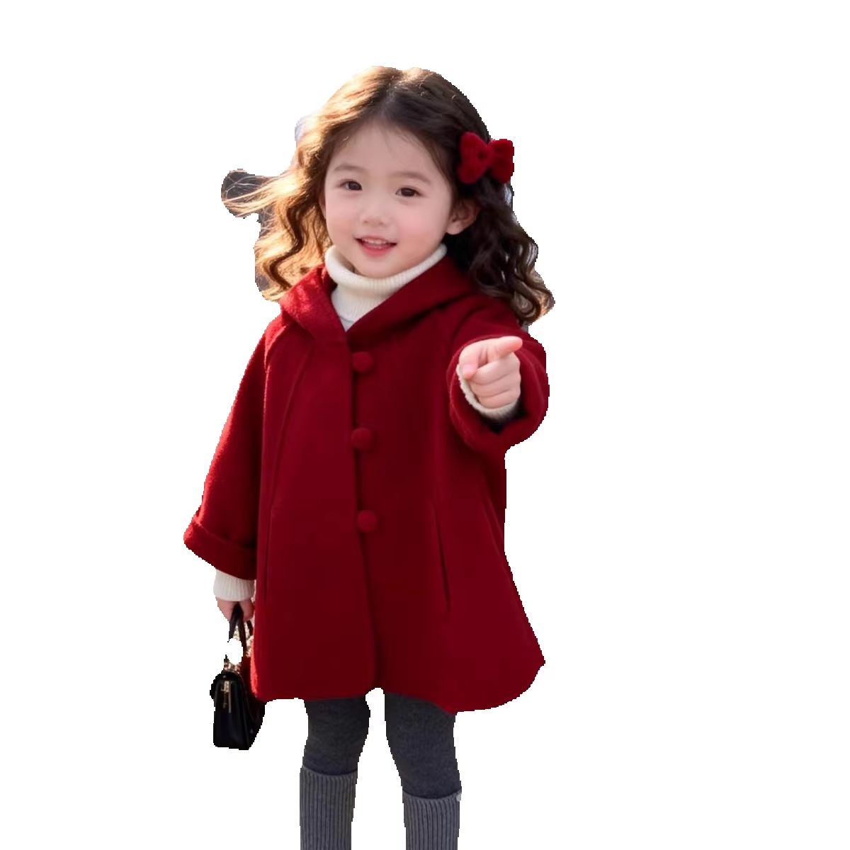Abrigo de lana para niñas, oto - Baby Clothing Winter reseña y precio
